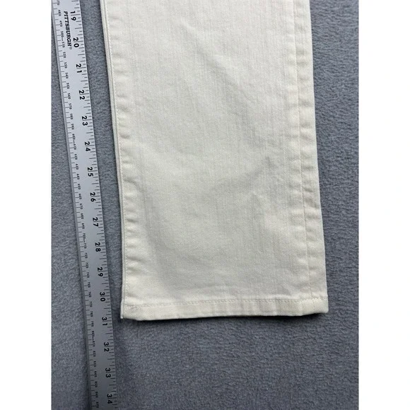 Lauren Jeans Co Ralph Lauren Jeans Womens 10 White Mid Rise Straight Stretch NWT - Picture 6 of 10